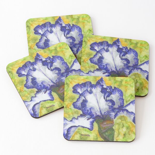 Item preview, Blue and White Iris designed and sold by Marcella Chapman.