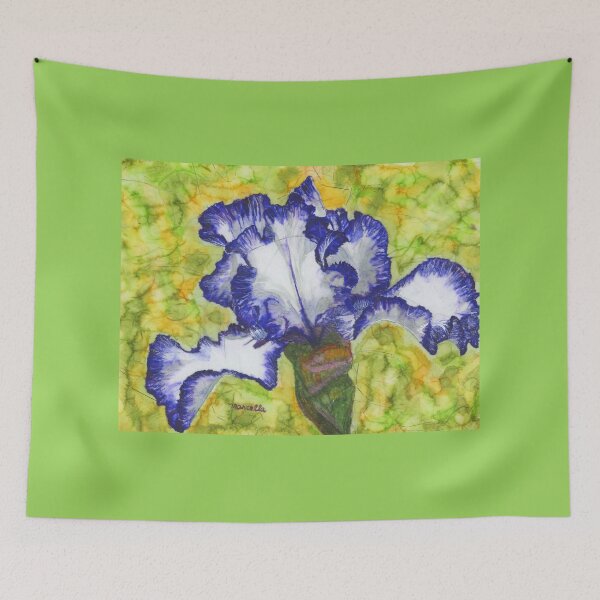 Item preview, Blue and White Iris designed and sold by Marcella Chapman.