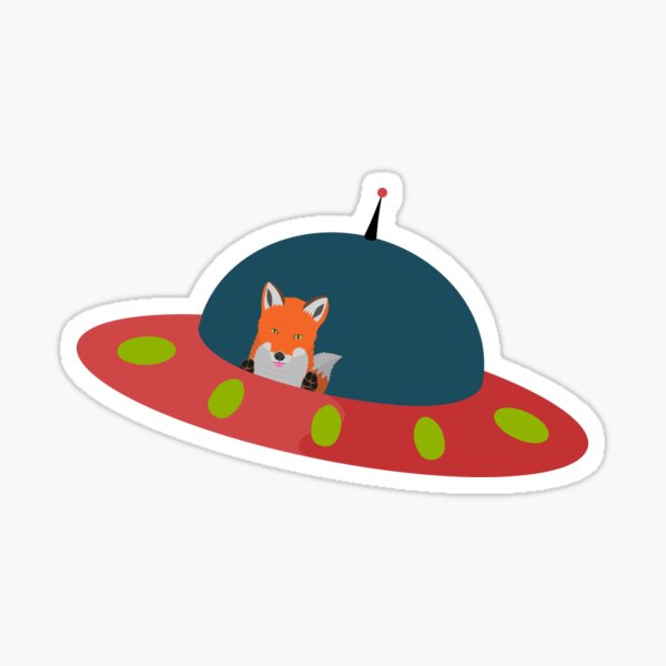 UFO Fox Sticker