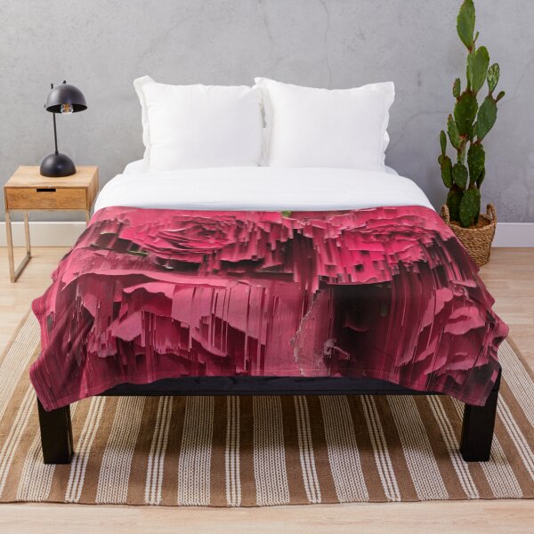 Item preview, Glitched Deep Pink Roses designed and sold by JillyBeanDesign.