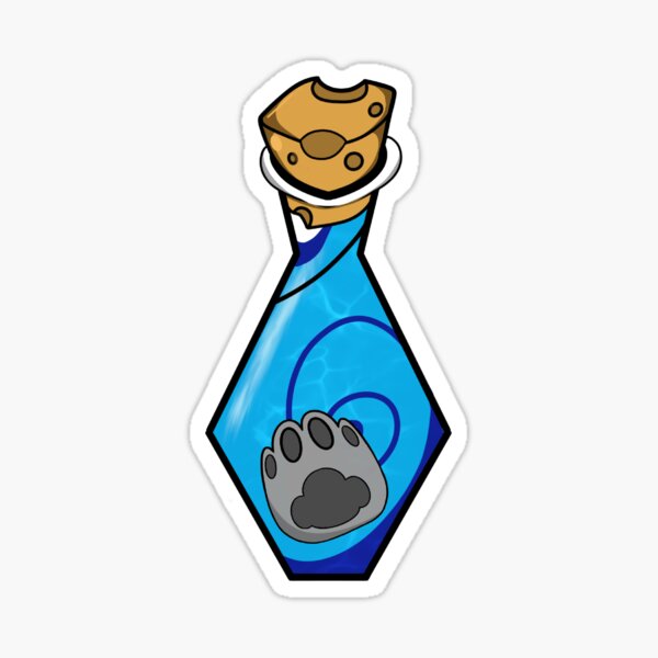 Dungeons and Dragons Blue Mana Potion Cat Paw Cork Edition Sticker