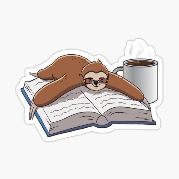 Item preview, Cute Sloth Reading Book Coffee designed and sold by jonmlam.