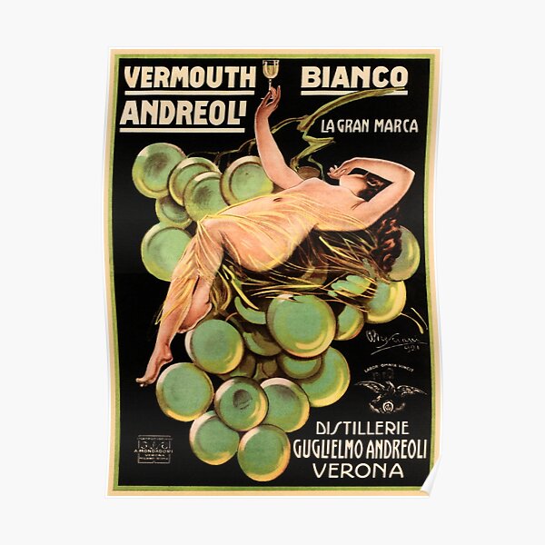 VERMOUTH WINE Bianco Andreoli Verona Vintage Italian Liqueur Advertisement Poster