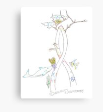 Environmental Awareness Ribbon Canvas Print
