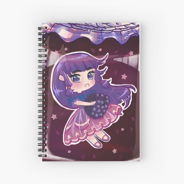 Blackberry Jam Chibi Anime Girl Spiral Notebook