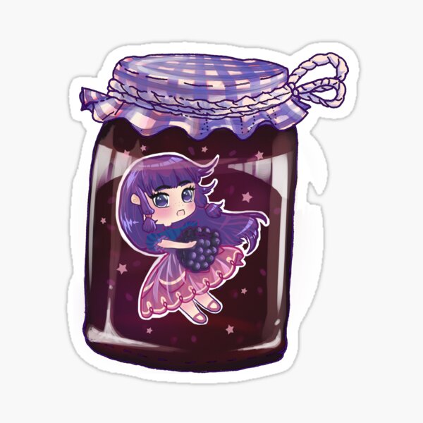 Blackberry Jam Chibi Anime Girl Sticker