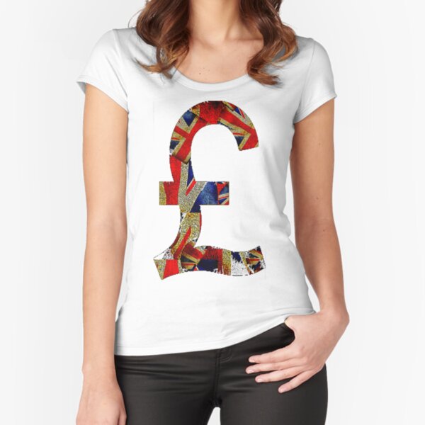 British Pound Fitted Scoop T-Shirt