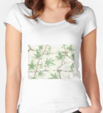 Ivy on a Dry Stone Wall Women's Fitted Scoop T-Shirt