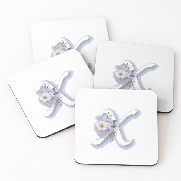 Item preview,  Floral Initial Capital X Monogram Sticker  designed and sold by RosalieReeves.