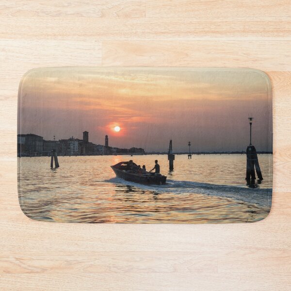 Item preview, Powerboating to Venice Italy - Silky Venetian Lagoon at Sunset designed and sold by Georgia Mizuleva.