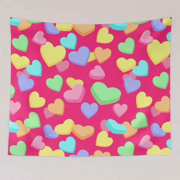 Item preview, Falling Candy Hearts Bright Pink Valentines Day  designed and sold by funnytshirtemp.