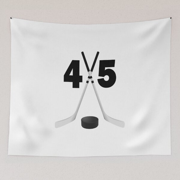 Item preview, Hockey number 45 - forty five with sticks and disc designed and sold by AllShirts21.