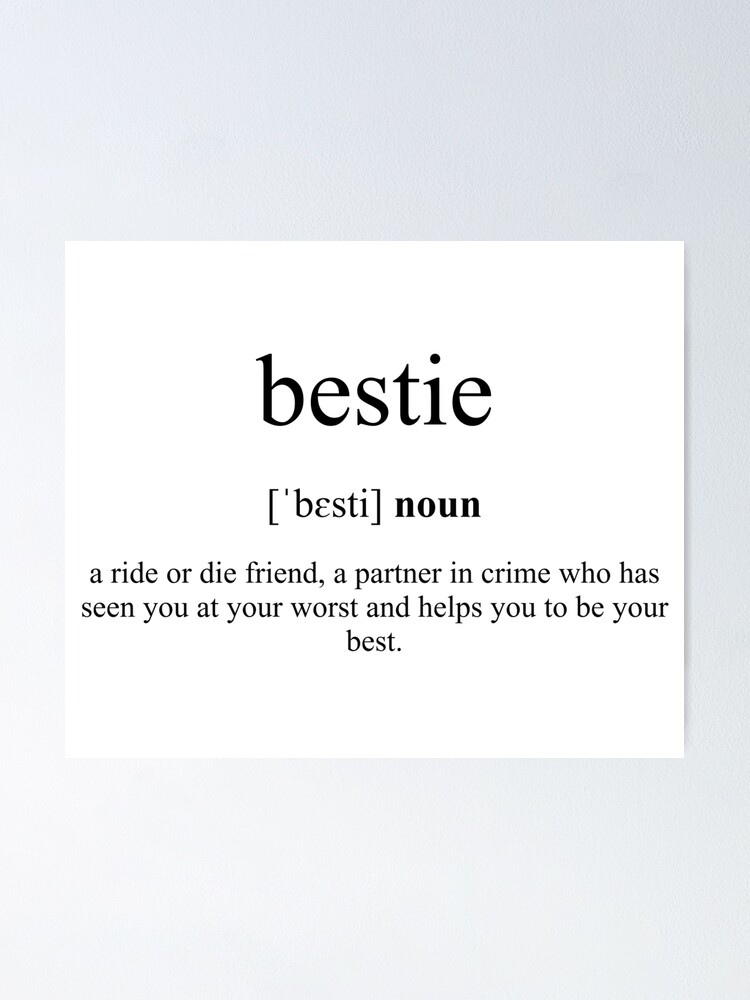 bestie-definition-dictionary-collection-poster-for-sale-by