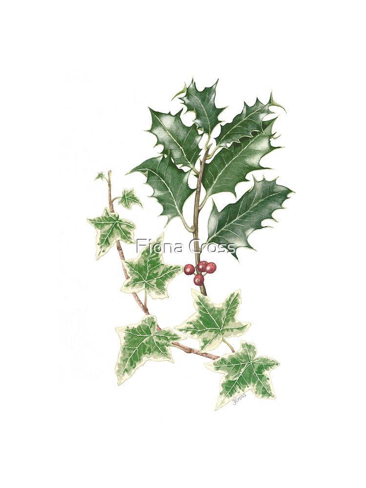 christmas holly and ivy in watercolour baby one piece by fificross redbubble redbubble