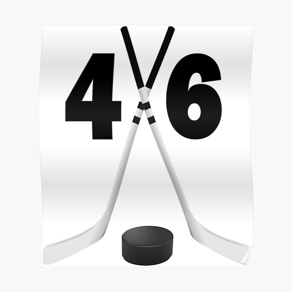 "Hockey number 46 forty six with sticks and disc" Poster by