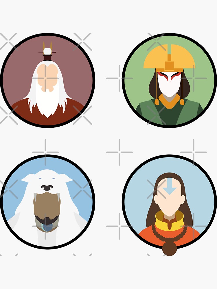 Past Avatars Avatar The Last Airbender Sticker By Smartyboyx14