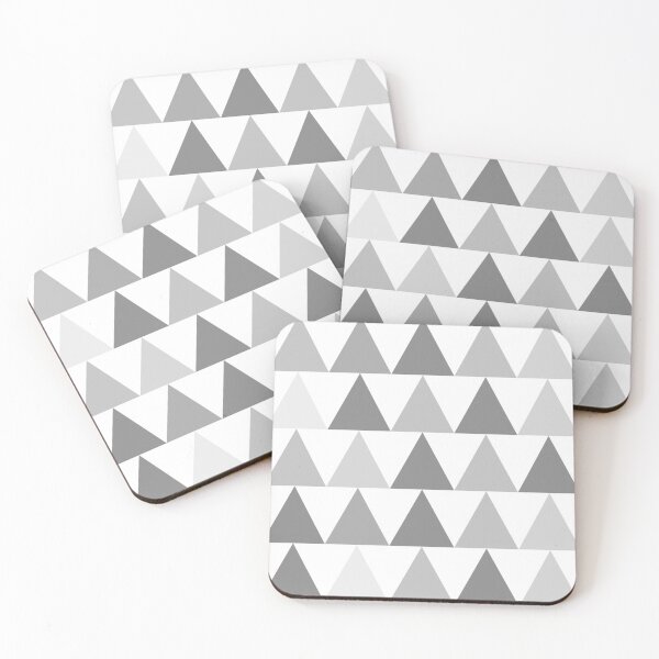 Item preview, Arrows in Monochrome Grey and White. Minimalist Geometric Triangle Pattern designed and sold by kierkegaard.
