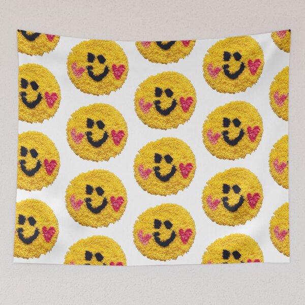 Item preview, Needle Punch patch smile Smiley face in tapestry texture  designed and sold by super_shimizu.