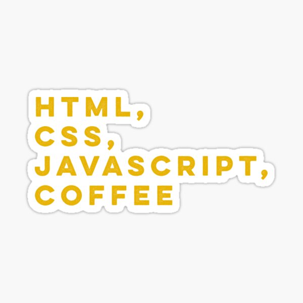 Programmer HTML css javascript coffee Sticker