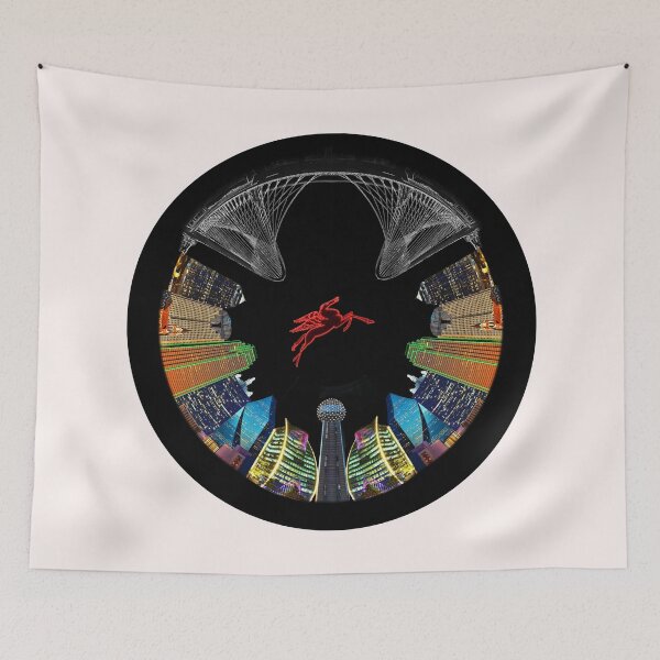Item preview, Dallas Circular Cityscape Mirror Image- Circular Skyline of Dallas  designed and sold by Warren Paul Harris.