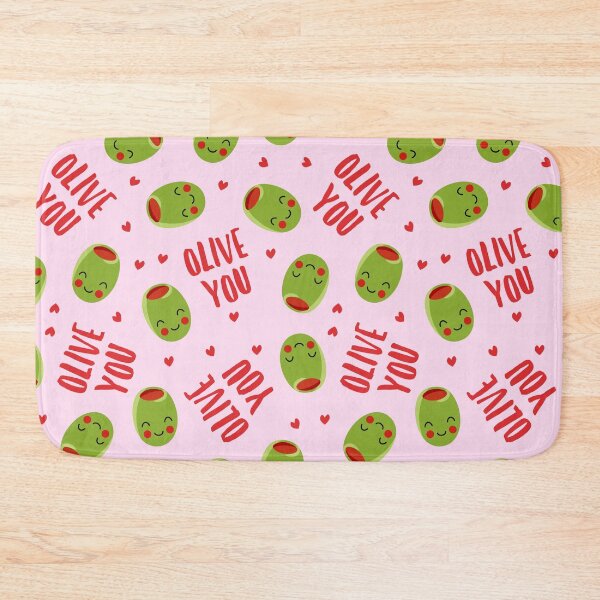 Item preview, Olive You - olive valentines - hearts (pink) designed and sold by littlearrow.