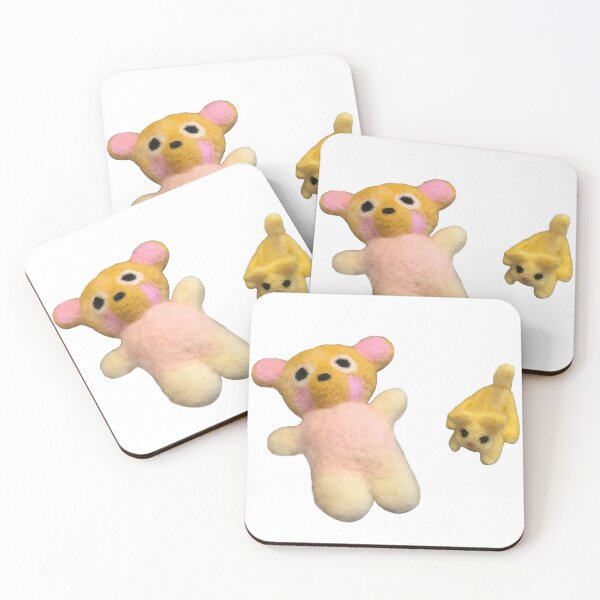 Item preview, Baby super Soft hand crafted Japanese Felted kawaii teddy bear and cat designed and sold by super_shimizu.