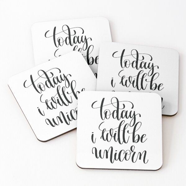 Item preview, Today I Will Be Unicorn Inspirational Quotes designed and sold by ProjectX23.