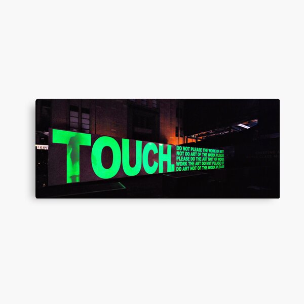 Touch. do not please the work of art Canvas Print