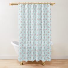 Vintage Bouquet Pink Blue Shower Curtain