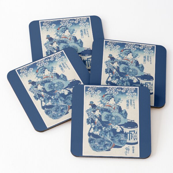 Item preview, Vintage Retro 1700's Wealthly Courtesan Woman Japanese Art designed and sold by knightsydesign.