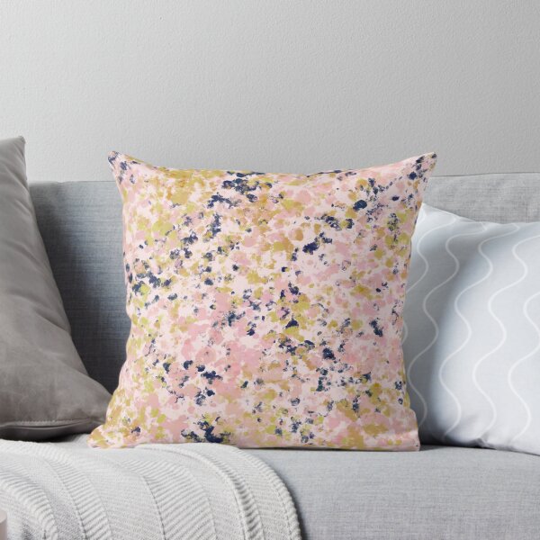 Item preview, Smudgy Painted Abstract Pattern in Navy Blue, Pink, and Mustard Yellow designed and sold by kierkegaard.