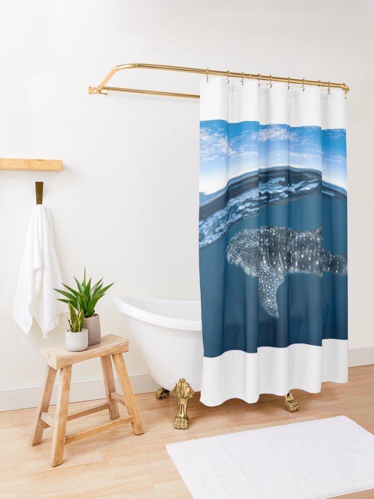 "Whale Shark Split" Shower Curtain for Sale by InDepthImagery Redbubble