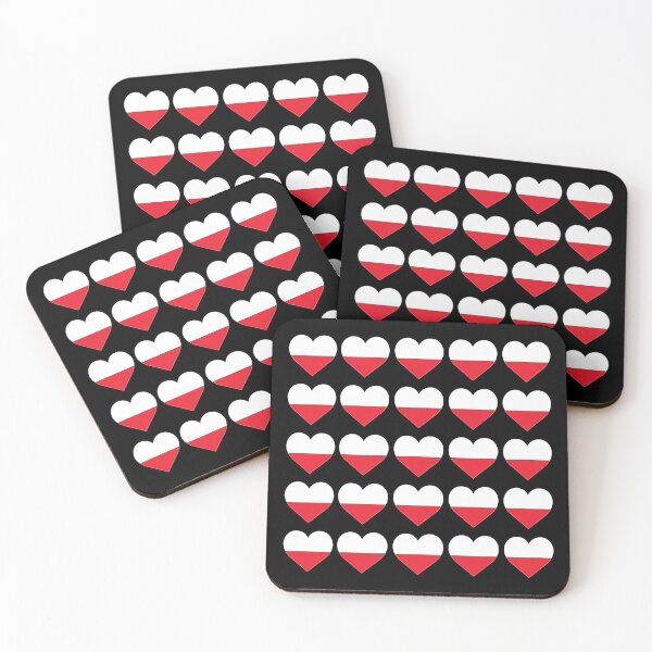 Item preview, Love My Poland Hearts Flag designed and sold by HelloFromAja.