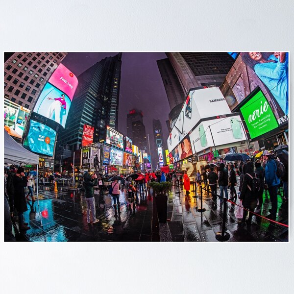 City - NY - Times Square on a rainy day 1943 Art Print by Mike Savad - Fine  Art America