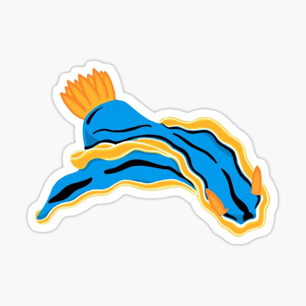 Item preview, Blue and Yellow Nudibranch designed and sold by sophie-roy1.