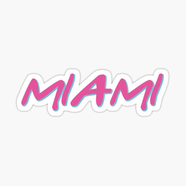 Miami Vice (Heat NBA retro logo) Sticker for Sale by CineMania