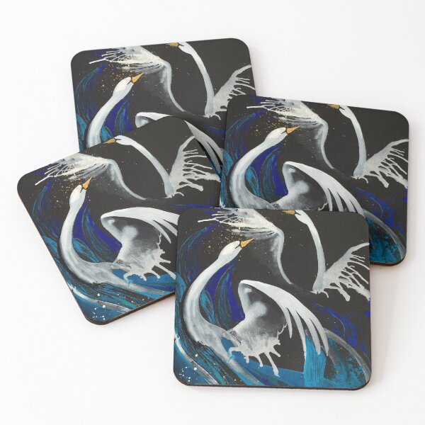 Item preview, swans in the deep dark blue designed and sold by veritywm.