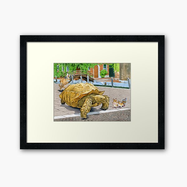 The Hare and the Tortoise Framed Art Print