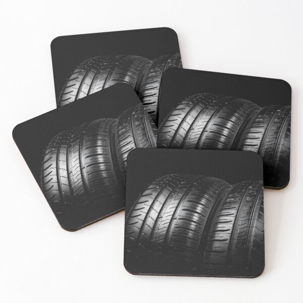 Item preview, Close up view of a car tyres isolated on a black background designed and sold by Ben Gingell.