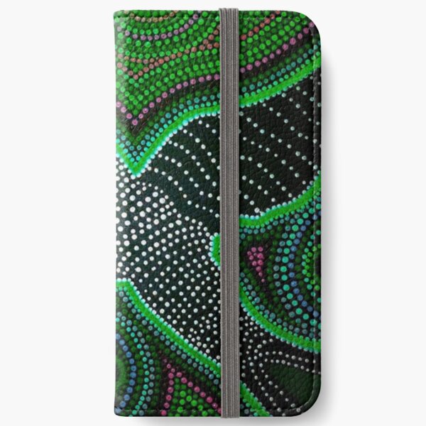 Black cockatoo - green dreaming iPhone Wallet