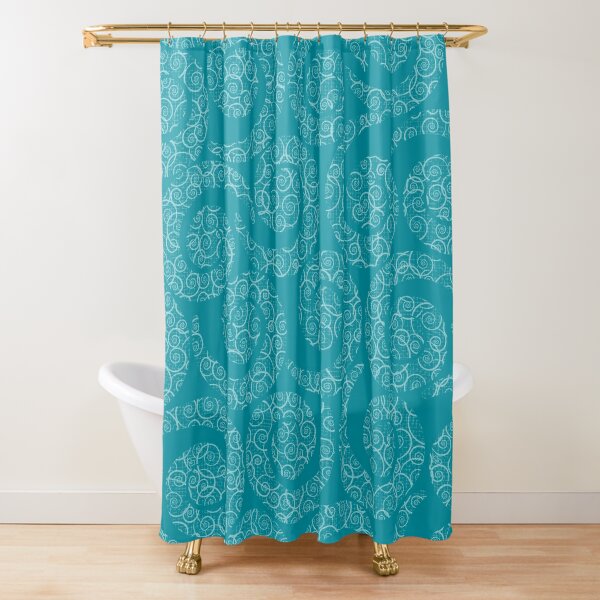 Gone Tropical On Very Dark Green Shower Curtain By Paisleymcnoodle Redbubble