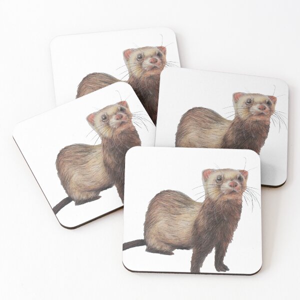 Item preview, Ferret drawing - Copper the ferret designed and sold by Morgan Jenkins.
