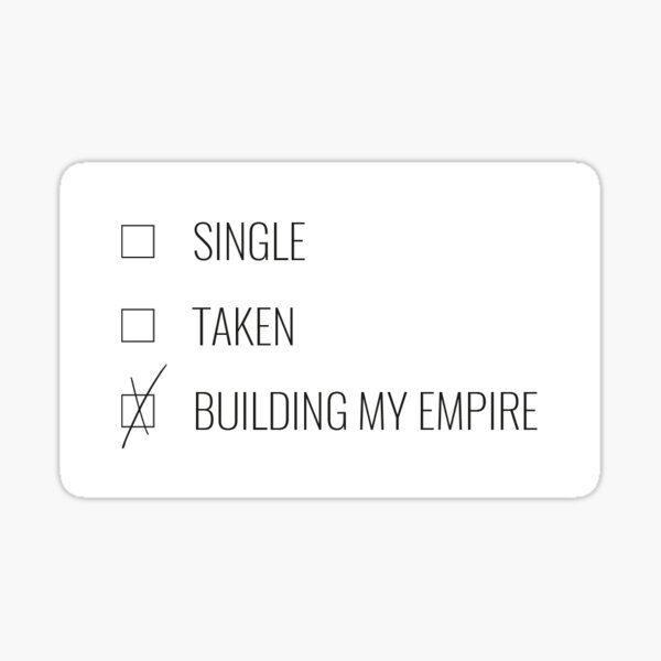 Item preview, Building My Empire Sticker designed and sold by fempreneurco.