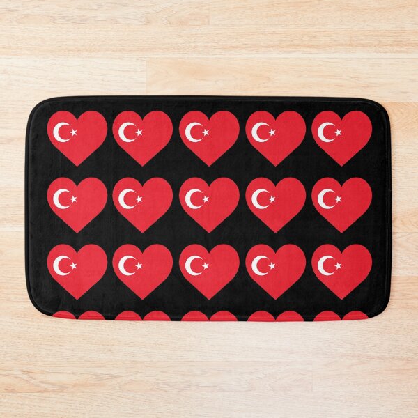 Item preview, Love My Turkey Hearts Flag designed and sold by HelloFromAja.