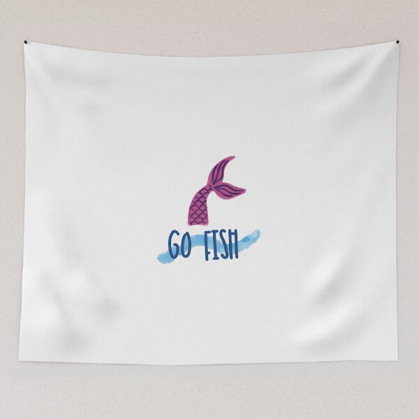 Item preview, Go fish mermaid print designed and sold by Powellepb.