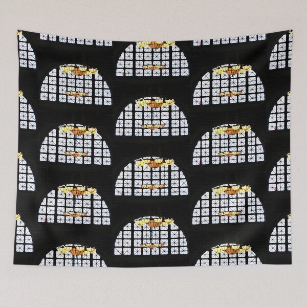 Item preview, Beautiful leaded glass window with Tiffany Style Lamps designed and sold by 2CrabbySisters.
