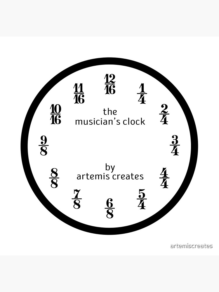 The Musician's Clock (Clock Only) by artemiscreates