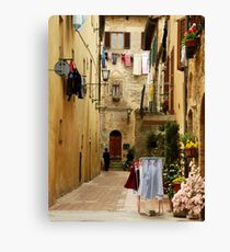 Wash Day-Pienza, Italy Canvas Print