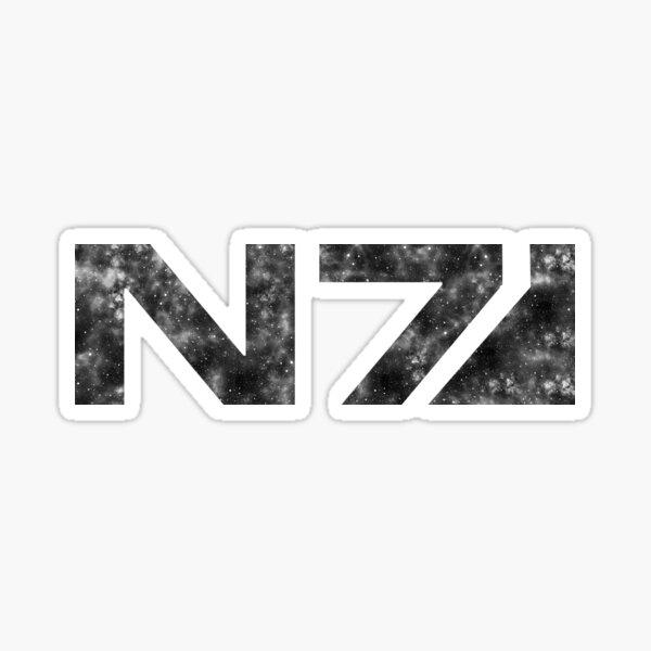 Vista previa del artículo con la obra «Mass Effect - N7 (Diseño de Chrome)», diseñado y vendido por Kamurata.