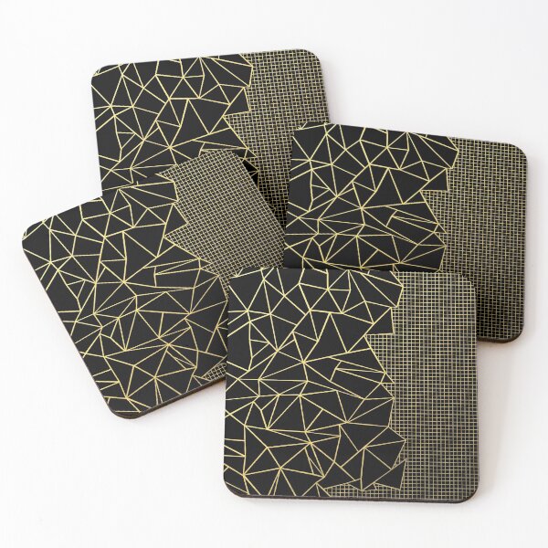 Item preview, Abstract Grid on Side Gold designed and sold by ProjectM.